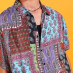 YASH GALLERY Men's Cotton Blend Floral Placement Printed Regular Shirt (Multi)