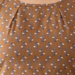 Yash Gallery Women's Brown Floral Print Rayon Halter Neck Backless Blouse