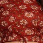 YASH GALLERY Women's Cotton Floral Printed Regular Blouse (Maroon)