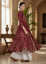 Akiko Women's Rayon Floral Printed Anarkali Kurta - Image 3