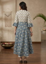 Akiko Women's Rayon Floral Print Anarkali Kurta (Multi) - Image 2