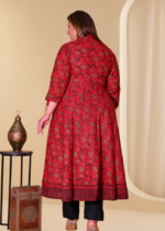 Akiko Women's Cotton Floral Printed Anarkali Kurta - Image 2