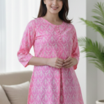 Akiko Women's Cotton Floral Printed Short Kurti