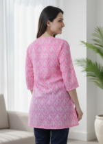 Akiko Women's Cotton Floral Printed Short Kurti - Image 2